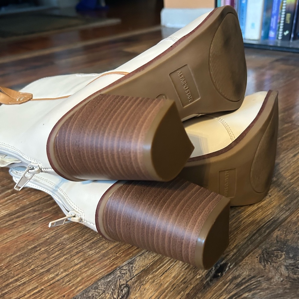 Altar'd State Cream Boots with Tan Details - Picture 7 of 7